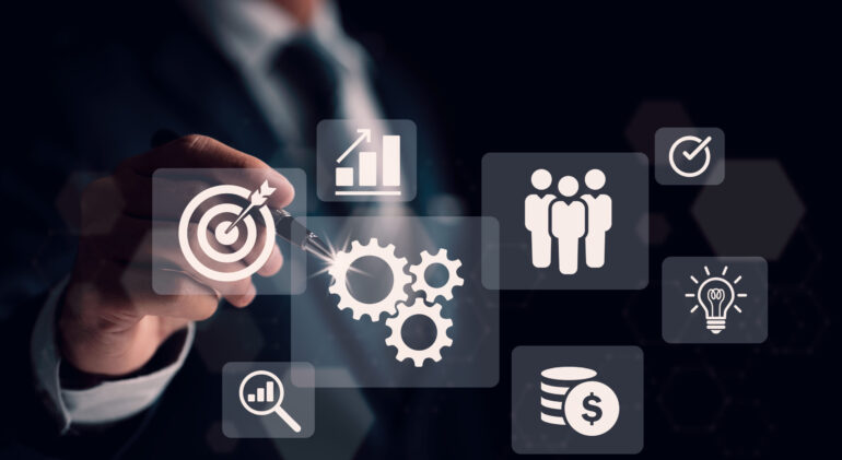 Virtual innovation screen, operations management, business proce Virtual innovation screen, operations management, business process and issue resolution, workflow, high quality control.